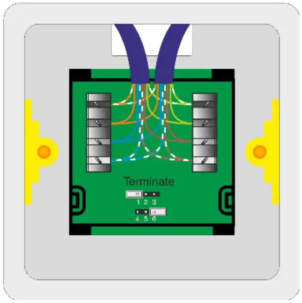 rako WK-EOS 6 Cover Plate Kit - Punch down cable