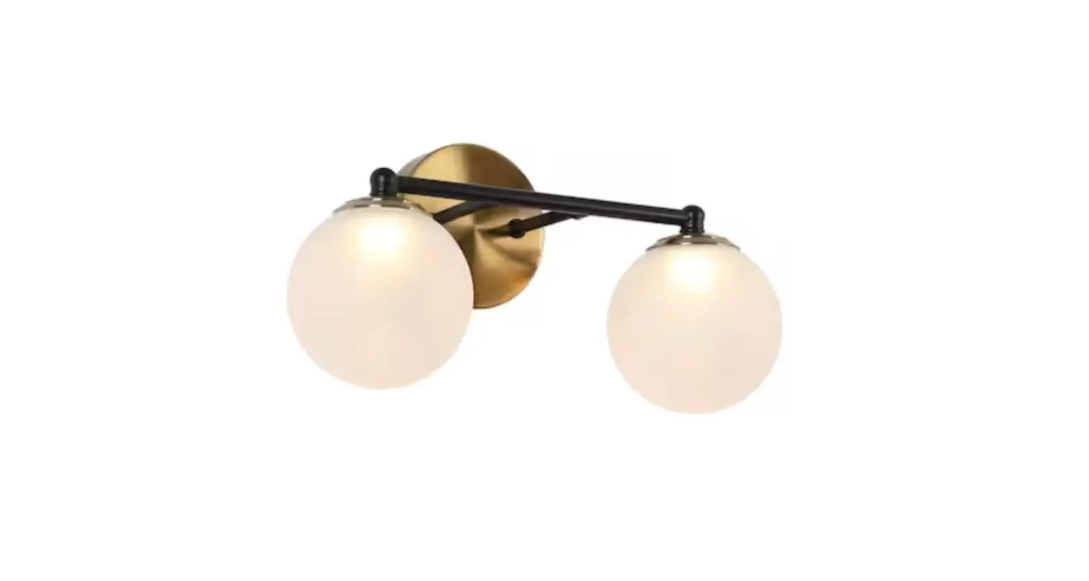 Zevni A04515 Tedman 15.7-inch 2-light Brass-black Modern-contemporary Vanity Light Instruction Manual