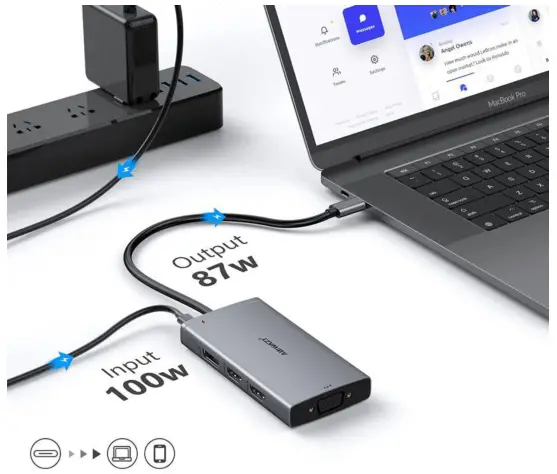 ABIWAZY B0B67NNWHB 8-in-1 USB C Hub - 3