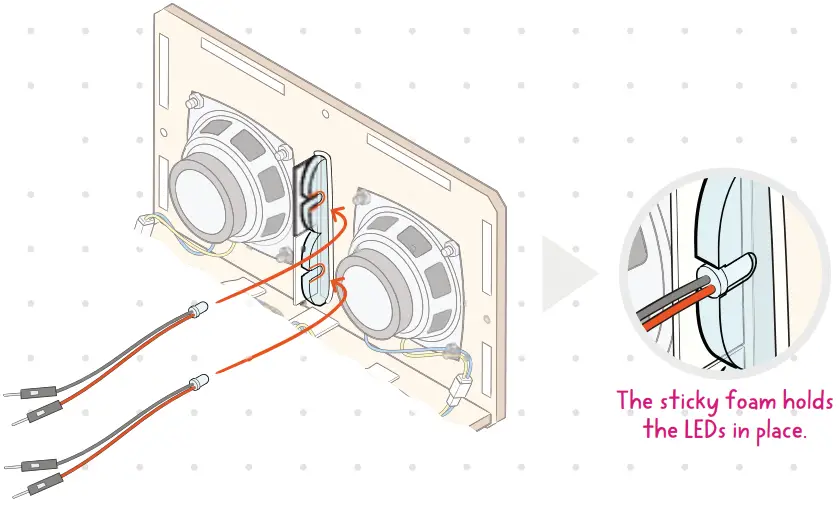 KiwiCo SSPL Kinetic Light Up Speaker - LED into each notch