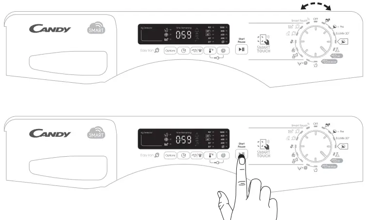 CANDY CSW4852DE 1400rpm 8+5kg Smart Touch Washer Dryer - fig 3