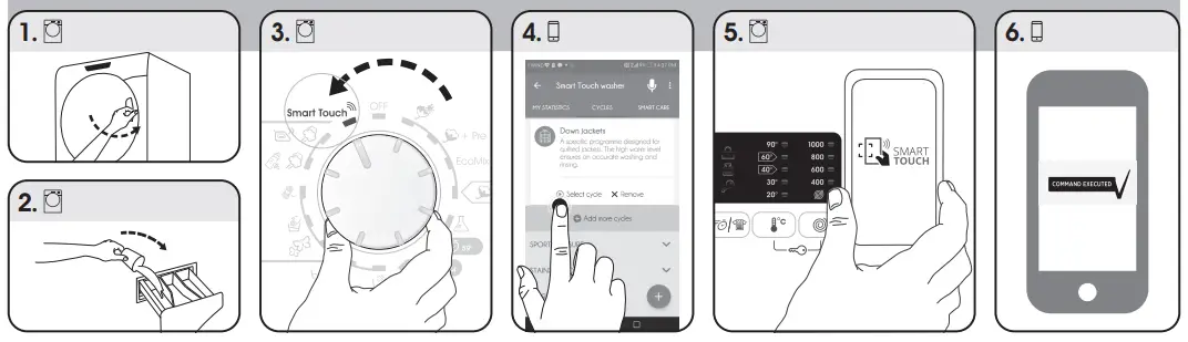 CANDY CSW4852DE 1400rpm 8+5kg Smart Touch Washer Dryer - fig 8