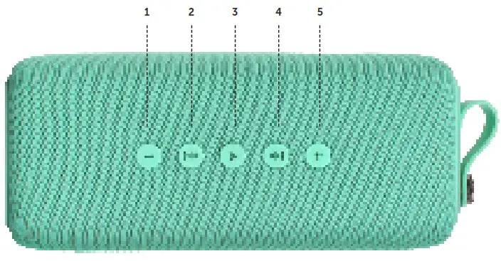 FRESH N REBEL 1RB7000CC Water Proof Bluetooth Speaker - BUTTONS