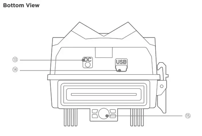 CEYOMUR CY65 Trail Camera- Bottom view