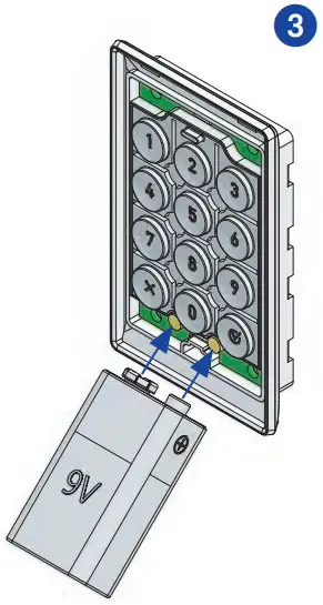LEHMANN M610 TA03 Locker lock with Keypad - 9V battery