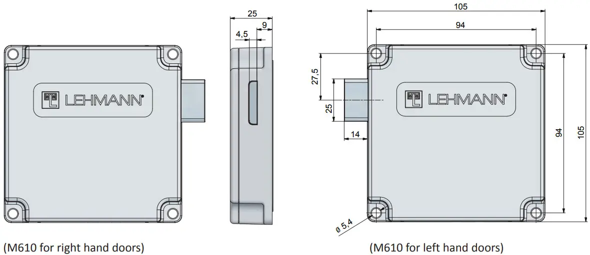 LEHMANN M610 TA03 Locker lock with Keypad - Locker lock M610