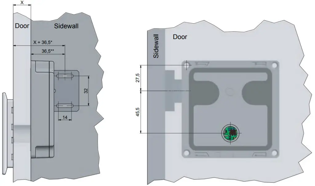 LEHMANN M610 TA03 Locker lock with Keypad - Overlay doors
