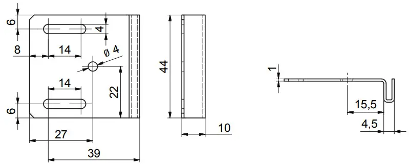 LEHMANN M610 TA03 Locker lock with Keypad - Striker plate 4516