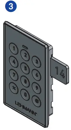 LEHMANN M610 TA03 Locker lock with Keypad - clip 2