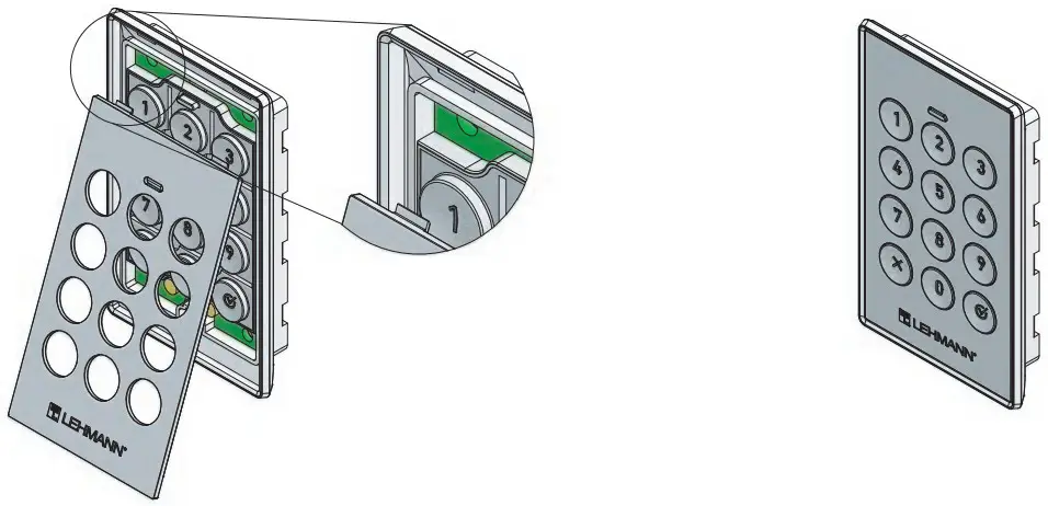 LEHMANN M610 TA03 Locker lock with Keypad - keypad