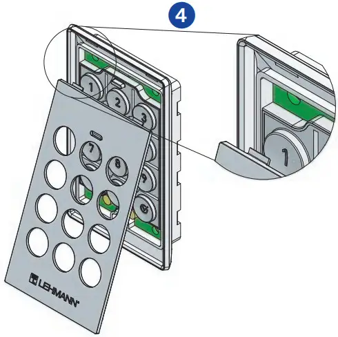 LEHMANN M610 TA03 Locker lock with Keypad - lugs