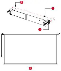 ANKER D0115 Motorized projector Screen - Mounting Motorized