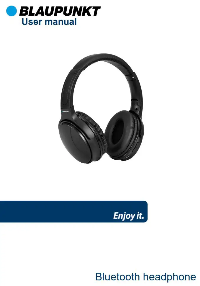 BLAUPUNKT BLP4632 Bluetooth Headphone User Manual