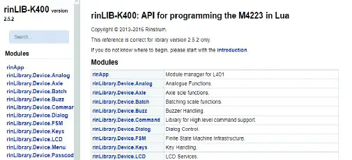 rinstrum R420 Smart Weighing Solutions - Lua Programmability