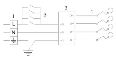 omega OCG64XTGG Gas Cooktop Instruction Manual - Electrical connection diagram