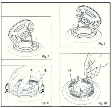 omega OCG64XTGG Gas Cooktop Instruction Manual - Fig 7,8,9,10