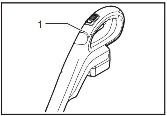 makita DUR141 Cordless String Trimmer - Indication lamp