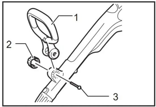 makita DUR141 Cordless String Trimmer -Installing the front grip