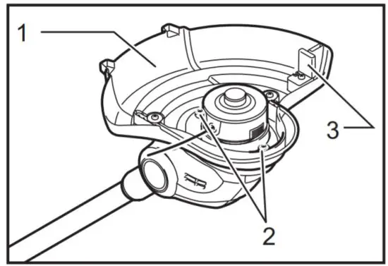 makita DUR141 Cordless String Trimmer -Installing the guard