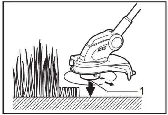 makita DUR141 Cordless String Trimmer - Nylon cutting head