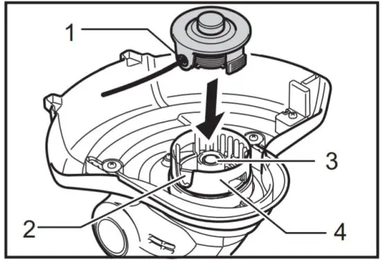 makita DUR141 Cordless String Trimmer -cutting head 3