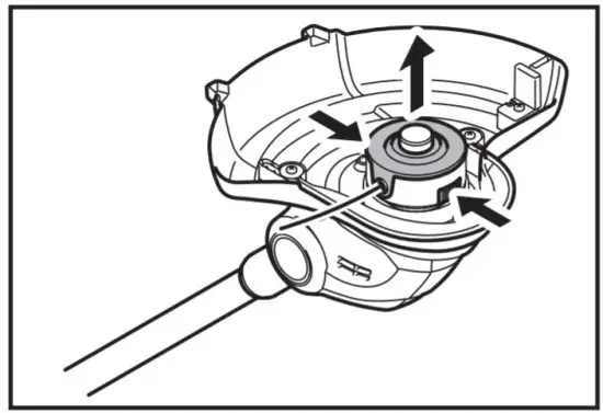 makita DUR141 Cordless String Trimmer - cutting head