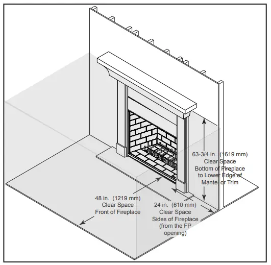 heatilator BIR50 B Wood Fire Place - fireplace
