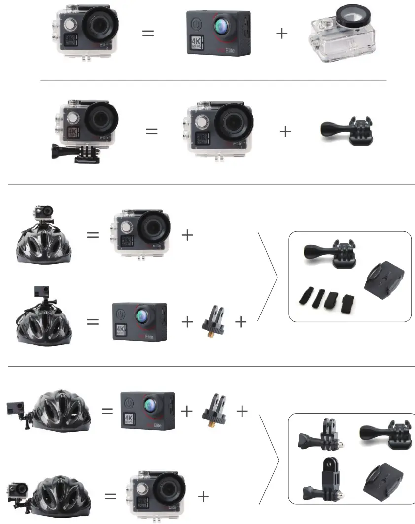 AKASO V50 Elite Action Camera - MOUNTING YOUR CAMERA 1