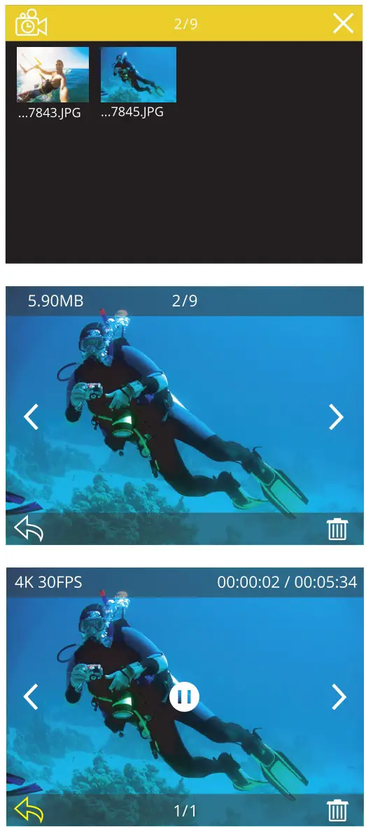 AKASO V50 Elite Action Camera - VIEWING VIDEOS AND PHOTOS