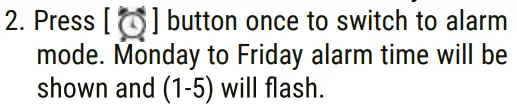 EXPLORE SCIENTIFIC RDC1005 Radio-Controlled Alarm Clock Instruction Manual - How activate alarm times individually