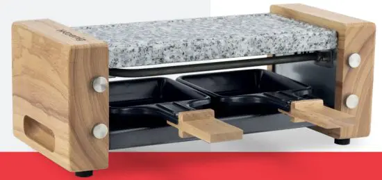 H Koenig wod2 Raclette Wooden Boards Natural Stone Grill