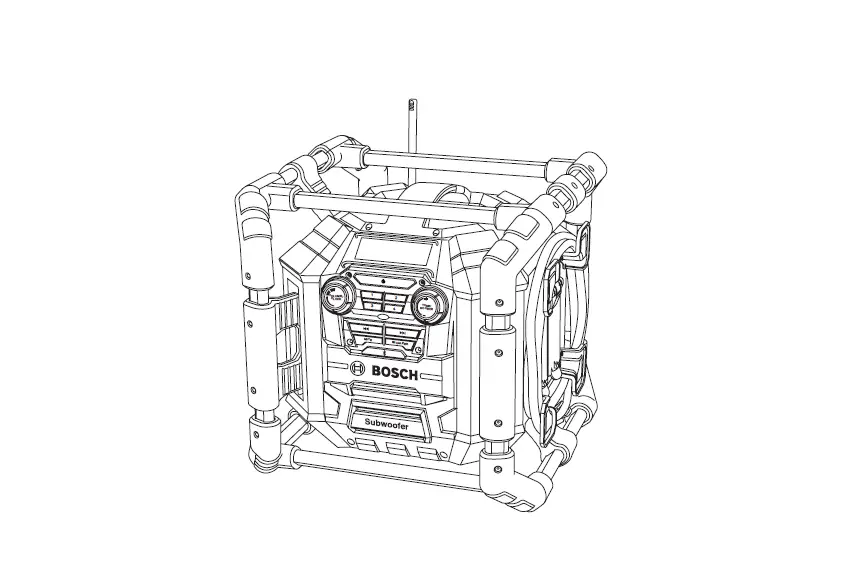 Bosch Gpb18v-5c 18v Jobsite Radio With Bluetooth 5.0 And Power Station Instruction Manual