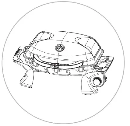 RUSTA 623514700101 Portable Gas BBQ Grill