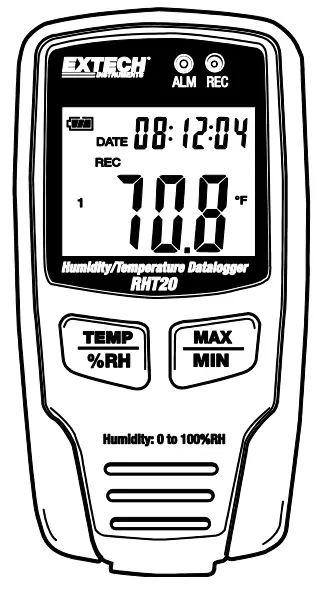 EXTECH RHT20 Humidity and Temperature Datalogger