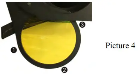 LIGHT SKY 330W Follow Spot Light System - Colored paper installation 3