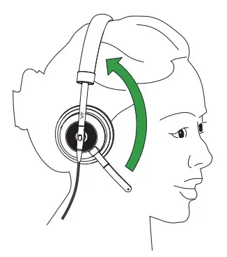 Xiamen Vbet Electronic VT 8200 UC Headset - STORING THE MICROPHONE