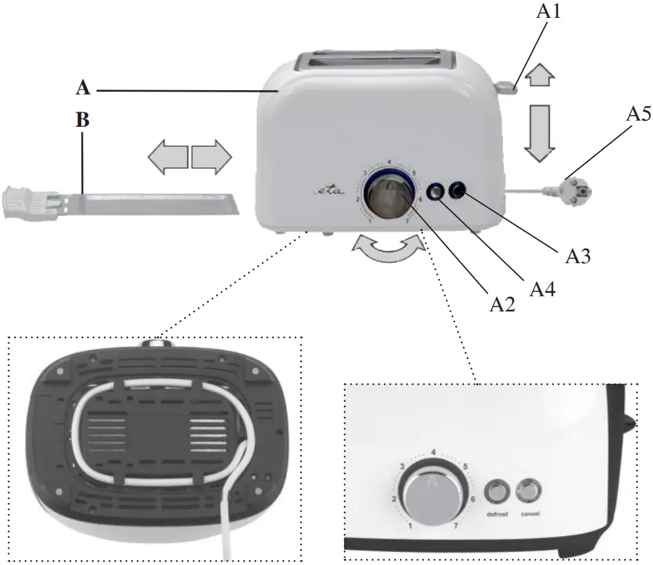 eta STELA 1165 Electric Toaster A