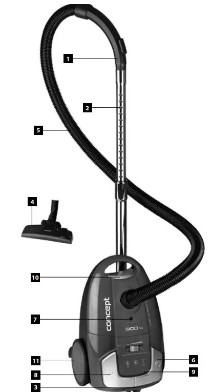 concept VP 8050 Floor Vacuum Cleaner overview