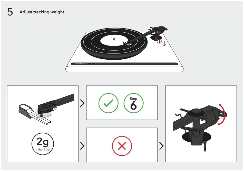 Adjust tracking weight