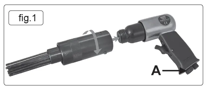 SEALEY SA50.V4 Air Needle Scaler Pistol Type 2