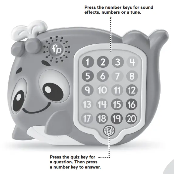 Fisher-Price HFT74 Linkimals 1 20 Count and Quiz Whale 1