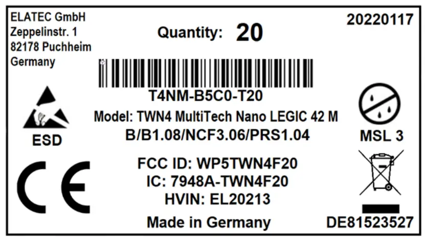 ELATEC TWN4 Multitech Nano Legic 42 M - icon