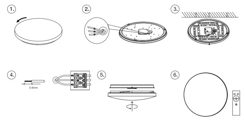 Nedes LC9 Smart Remote-Controlled Ceiling LED Lamp 1