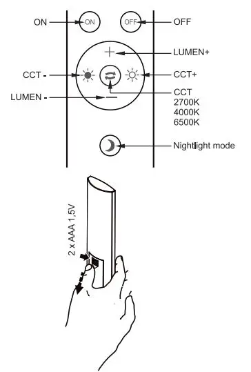 Nedes LC9 Smart Remote-Controlled Ceiling LED Lamp 2