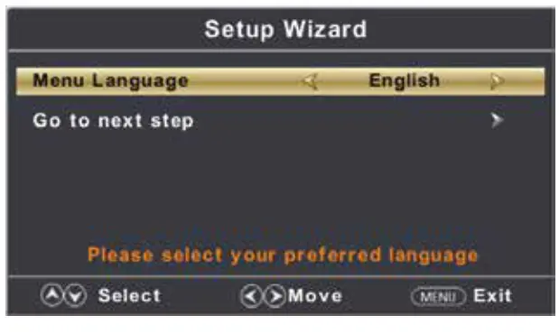 connex CX27A21DC FHD LED TV - Language