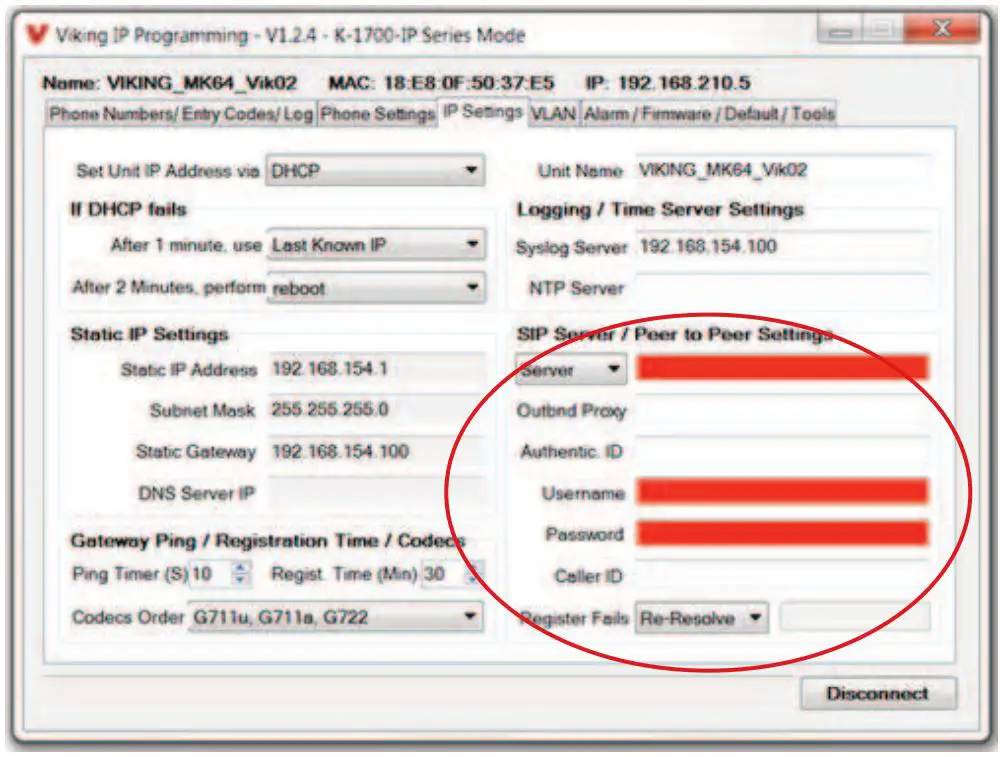 VIKING K-1775-IP Series Phone System with Proximity Card Reader and Video Camera User Manual - Configuring the K-1775-IP Network Settings