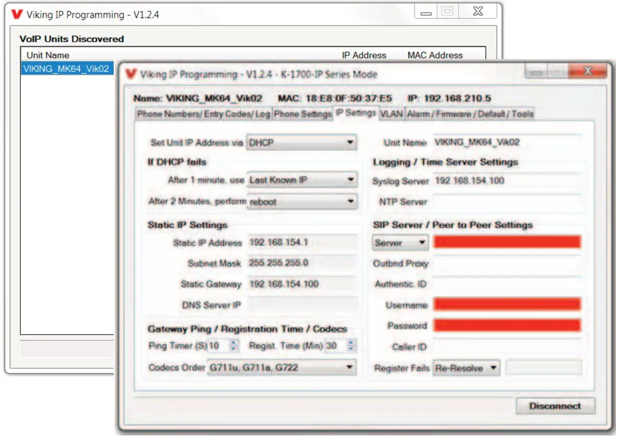 VIKING K-1775-IP Series Phone System with Proximity Card Reader and Video Camera User Manual - Connect Disconnect