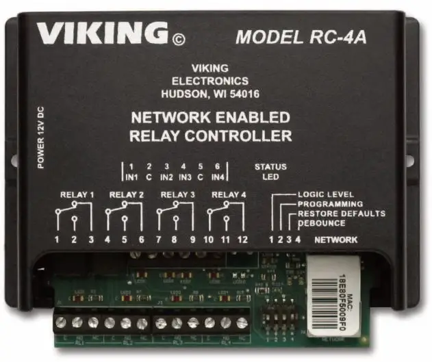 VIKING K-1775-IP Series Phone System with Proximity Card Reader and Video Camera User Manual - Control Relay Contacts Across a Local Area Network