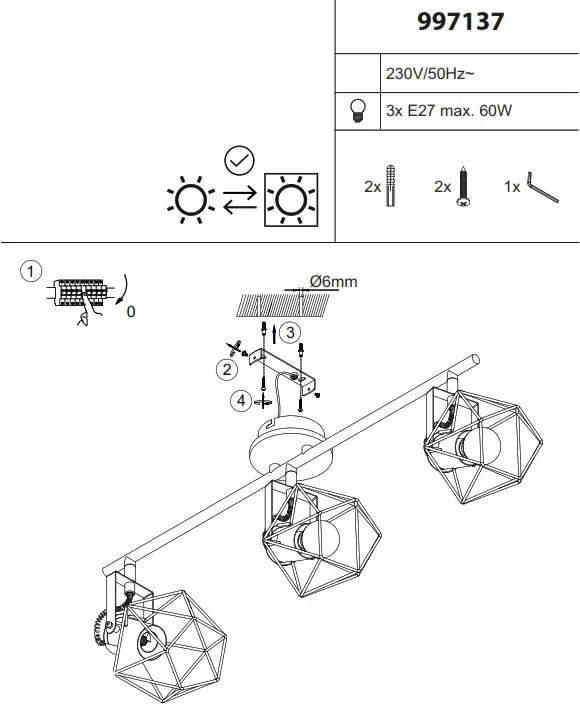 LeuchtenDirekt 5673 78 JARO Ceiling Light - Product Overview 1