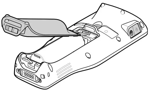 ZEBRA RZ H271 Mobile Computer - Installing the Battery 3